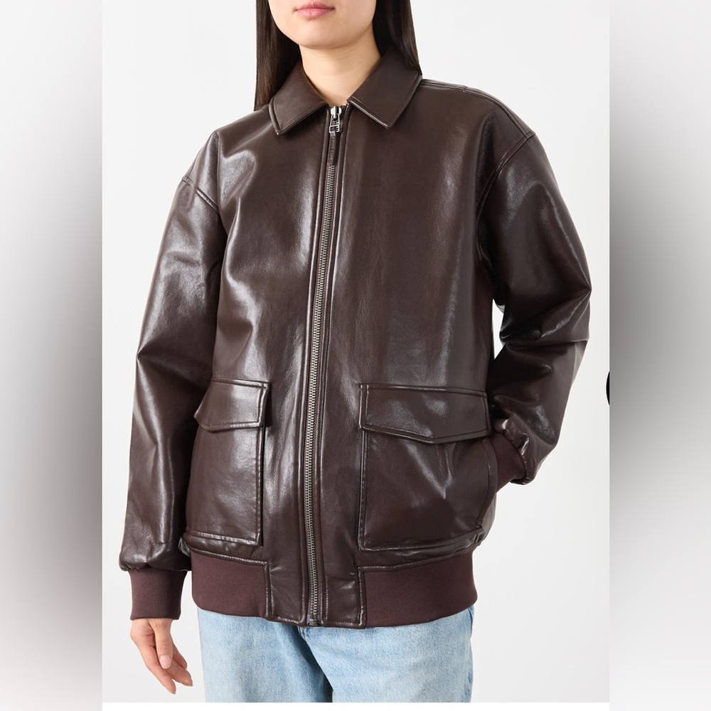 ANINE BING Kelanie Leather Jacket.  New